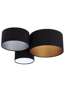 Czarny nowoczesny plafon potrójny - EXX41-Meles ze sklepu Edinos.pl w kategorii Lampy sufitowe - zdjęcie 172206097