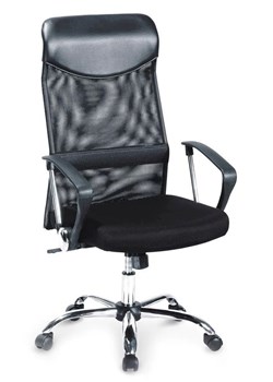 Czarny ergonomiczny biurowy fotel obrotowy do komputera - Vespan ze sklepu Edinos.pl w kategorii Krzesła do biurka - zdjęcie 172206166