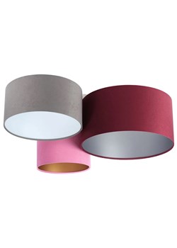 Kolorowy potrójny plafon welurowy - EXX64-Muria ze sklepu Edinos.pl w kategorii Lampy sufitowe - zdjęcie 172206228