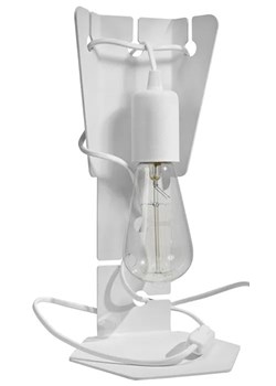 Biała loftowa lampka na biurko - EXX248-Arbo ze sklepu Edinos.pl w kategorii Lampy stołowe - zdjęcie 172206799