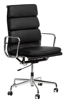 Czarny skórzany fotel gabinetowy - Salemo ze sklepu Edinos.pl w kategorii Krzesła biurowe - zdjęcie 172206808
