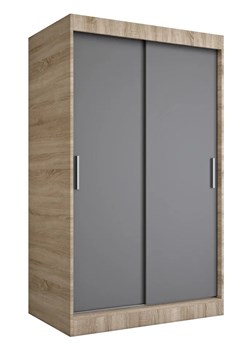Szafa przesuwna dąb sonoma + antracyt 120 cm A4-F21 ze sklepu Edinos.pl w kategorii Szafy - zdjęcie 172206899