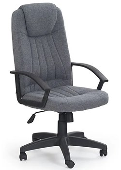Popielate krzesło do komputera obrotowe - Delon ze sklepu Edinos.pl w kategorii Krzesła do biurka - zdjęcie 172207358