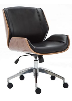 Czarny skórzany fotel obrotowy do biurka - Teslo 2X ze sklepu Edinos.pl w kategorii Krzesła do biurka - zdjęcie 172207575