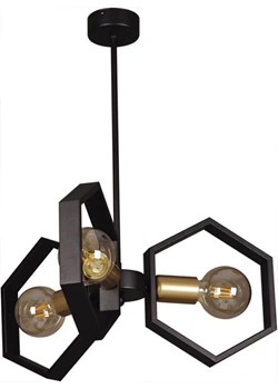 Czarna loftowa lampa wisząca - S060-Weros ze sklepu Edinos.pl w kategorii Lampy wiszące - zdjęcie 172207845
