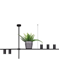 Duża czarna lampa wisząca z kwietnikiem - 7X S076 G8-E68 ze sklepu Edinos.pl w kategorii Lampy wiszące - zdjęcie 172207879