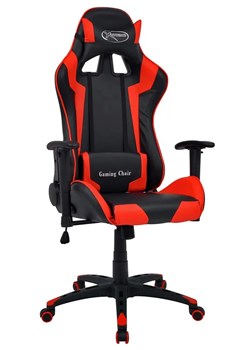 Czarno-czerwony fotel gamingowy z poduszkami - Trevos ze sklepu Edinos.pl w kategorii Krzesła biurowe - zdjęcie 172207908