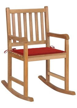 Fotel bujany z czerwoną poduszką - Korja ze sklepu Edinos.pl w kategorii Fotele ogrodowe - zdjęcie 172207948