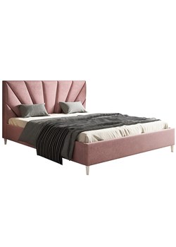 Podwójne łóżko z zagłówkiem 140x200 Marina - 36 kolorów ze sklepu Edinos.pl w kategorii Łóżka i materace - zdjęcie 172208308