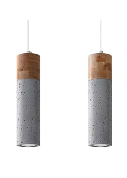 Drewniano-betonowa lampa wisząca tuby - S163 K1-G05 ze sklepu Edinos.pl w kategorii Lampy wiszące - zdjęcie 172208457