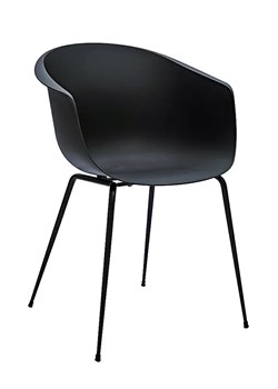 Czarne metalowe krzesło - Floris ze sklepu Edinos.pl w kategorii Maseczki ochronne - zdjęcie 172208486