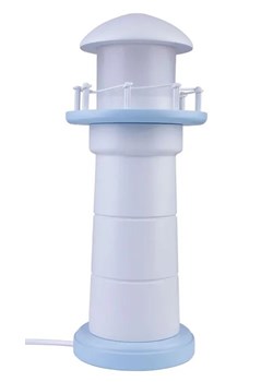 Biało-niebieska mała lampka dziecięca LED latarnia - S186-Dinos ze sklepu Edinos.pl w kategorii Lampy dziecięce - zdjęcie 172208587