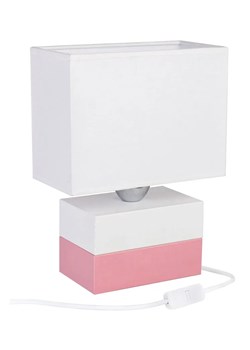 Biało-różowa lampka na biurko dla dziewczynki - S188-Kaspi ze sklepu Edinos.pl w kategorii Lampy stołowe - zdjęcie 172208597