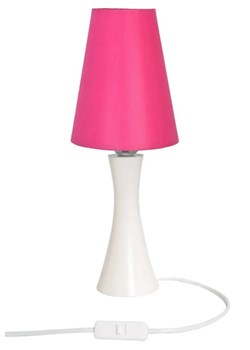 Biało-różowa lampka nocna drewniana dla dzieci - S192-Larix ze sklepu Edinos.pl w kategorii Lampy stołowe - zdjęcie 172208618