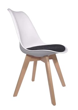 Krzesło biało-czarne skandynawskie - Sarmel 3X ze sklepu Edinos.pl w kategorii Krzesła - zdjęcie 172208758