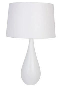 Biała skandynawska lampa stołowa z abażurem - S224-Artela ze sklepu Edinos.pl w kategorii Lampy stołowe - zdjęcie 172208817