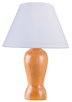 Drewniana klasyczna lampka nocna buk - S225-Revia ze sklepu Edinos.pl w kategorii Lampy stołowe - zdjęcie 172208819