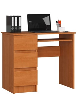 Skandynawskie biurko z szufladami olcha - Miren 3x ze sklepu Edinos.pl w kategorii Biurka dziecięce - zdjęcie 172209319