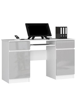 Komputerowe biurko biały + metalik polysk - Ipolis 3X ze sklepu Edinos.pl w kategorii Perfumy męskie - zdjęcie 172209397