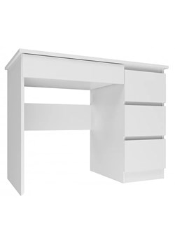 Białe biurko proste klasyczne komputerowe 100 cm - Oraso 4X ze sklepu Edinos.pl w kategorii Biurka i sekretarzyki - zdjęcie 172209509