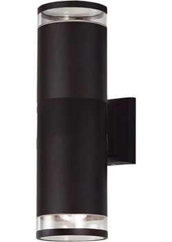 Czarna lampa ścienna tuba na taras - S310-Himer ze sklepu Edinos.pl w kategorii Oświetlenie ogrodowe - zdjęcie 172209729