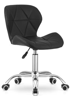 Czarny pikowany fotel obrotowy - Renes 3X ze sklepu Edinos.pl w kategorii Krzesła biurowe - zdjęcie 172209797