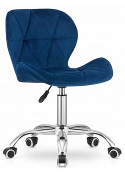 Granatowy pikowany fotel obrotowy - Renes 4X ze sklepu Edinos.pl w kategorii Krzesła do biurka - zdjęcie 172209996