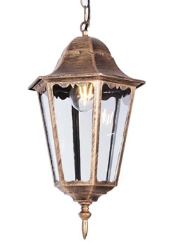 Złota lampa wisząca zewnętrzna na taras - S353-Tirma ze sklepu Edinos.pl w kategorii Oświetlenie ogrodowe - zdjęcie 172210018