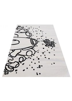 Biały dywan dziecięcy kosmos - Mokis ze sklepu Edinos.pl w kategorii Tekstylia dziecięce - zdjęcie 172210269