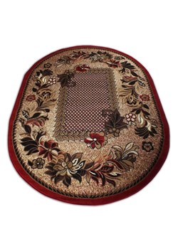 Czerwono-brązowy owalny dywan klasyczny - Malkon ze sklepu Edinos.pl w kategorii Dywany - zdjęcie 172210476