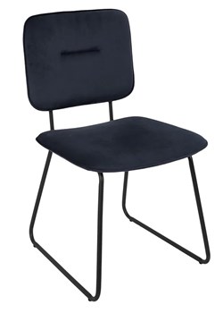 Granatowe krzesło welwetowe - Monroi ze sklepu Edinos.pl w kategorii Krzesła - zdjęcie 172210489