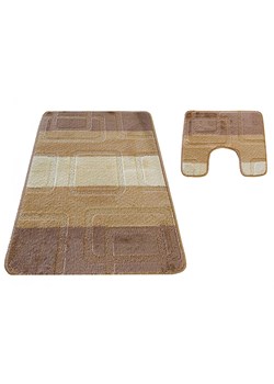 Beżowe nowoczesne dywaniki do łazienki - Amris 4X ze sklepu Edinos.pl w kategorii Dywaniki łazienkowe - zdjęcie 172210568