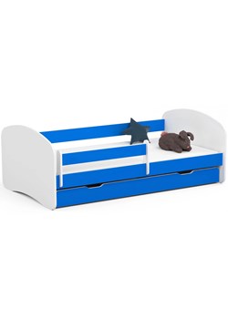Łóżko do pokoju dziecięcego białe + niebieski - Ellsa 5X 90x180 ze sklepu Edinos.pl w kategorii Łóżka dziecięce - zdjęcie 172210779