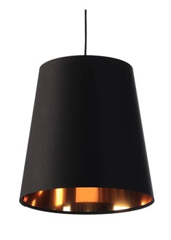 Czarna lampa wisząca nad stół z abażurem rose gold - S404-Arva ze sklepu Edinos.pl w kategorii Lampy wiszące - zdjęcie 172211247