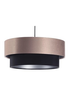 Beżowo-czarna lampa z podwójnym abażurem - S414-Alfa ze sklepu Edinos.pl w kategorii Lampy wiszące - zdjęcie 172211416