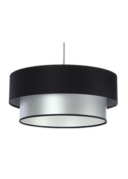 Srebrno-czarna lampa z podwójnym abażurem - S415-Parfa ze sklepu Edinos.pl w kategorii Lampy wiszące - zdjęcie 172211436