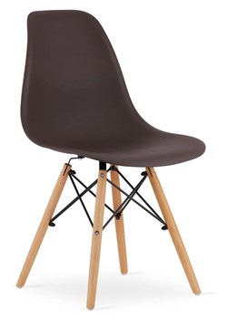 Brązowe minimalistyczne krzesła 4szt. - Naxin 4S ze sklepu Edinos.pl w kategorii Krzesła - zdjęcie 172211479
