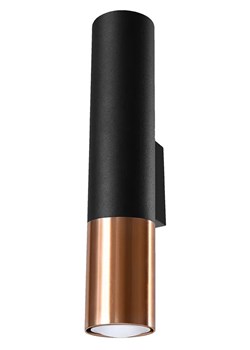 Czarno-miedziany nowoczesny kinkiet tuba - EXX205-Loper ze sklepu Edinos.pl w kategorii Lampy ścienne - zdjęcie 172212156