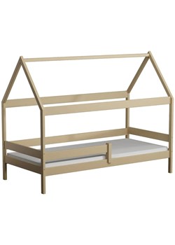 Drewniane łóżko dla dziecka w kształcie domku, wanilia - Petit 3X 180x80 cm ze sklepu Edinos.pl w kategorii Łóżka dziecięce - zdjęcie 172212815