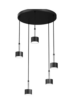 Czarno-srebrna wisząca lampa nad stół - N023-Umer ze sklepu Edinos.pl w kategorii Lampy wiszące - zdjęcie 172212849