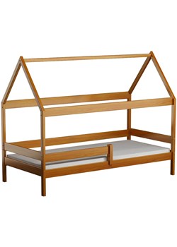 Drewniane łóżko z barierką i materacem, olcha - Petit 3X 190x80 cm ze sklepu Edinos.pl w kategorii Łóżka dziecięce - zdjęcie 172212898