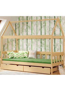 Łóżko domek dla dziecka z 2 szufladami, sosna - Dada 4X 160x80 cm ze sklepu Edinos.pl w kategorii Łóżka dziecięce - zdjęcie 172213595