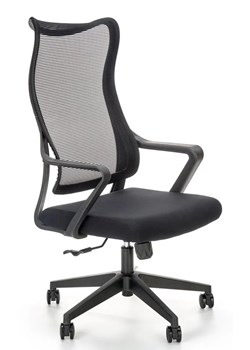Czarny nowoczesny fotel tapicerowany - Nazar ze sklepu Edinos.pl w kategorii Krzesła biurowe - zdjęcie 172215168
