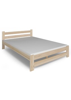 Małżeńskie drewniane łóżko z materacem 160x200 - Zinos ze sklepu Edinos.pl w kategorii Łóżka i materace - zdjęcie 172215248