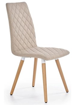 Pikowane krzesło stylowe Corden - beżowe ze sklepu Edinos.pl w kategorii Krzesła - zdjęcie 172215299