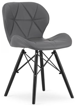Zestaw 4 szt szarych pikowanych krzeseł kuchennych - Zeno 5S ze sklepu Edinos.pl w kategorii Krzesła - zdjęcie 172215429