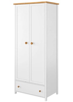 Biała szafa do sypialni w stylu skandynawskim - SO-01 ze sklepu Edinos.pl w kategorii Szafy - zdjęcie 172215966