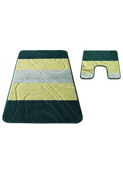 Zestaw zielonych dywaników do łazienki - Vices 4X ze sklepu Edinos.pl w kategorii Dywany - zdjęcie 172216208