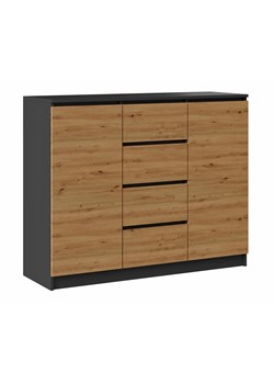 Komoda w stylu loft antracyt + dąb artisan - Diegi 2X ze sklepu Edinos.pl w kategorii Komody - zdjęcie 172216508