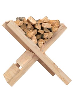 Drewniana półka na drewno stojak naturalna sosna - Rami ze sklepu Edinos.pl w kategorii Pozostałe meble - zdjęcie 172216905